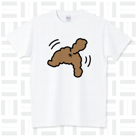 犬のおしり(プードル) 茶 スタンダードTシャツ(5.6オンス)