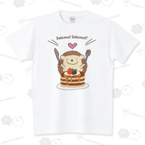 ハリネズミとパンケーキ スタンダードTシャツ(5.6オンス)