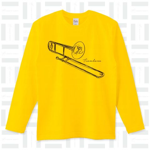 Cool Trombone（ロングTシャツ）|デザインTシャツ通販【Tシャツ