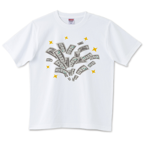 増えるお金のイラスト 100ドル札 デザインtシャツ通販 Tシャツトリニティ