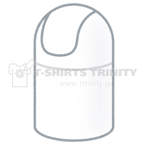 フタ付きのゴミ箱のイラスト デザインtシャツ通販 Tシャツトリニティ
