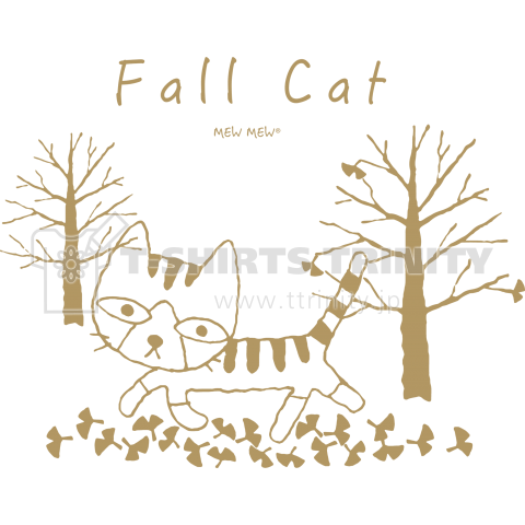 秋猫 -fall cat- (線画)