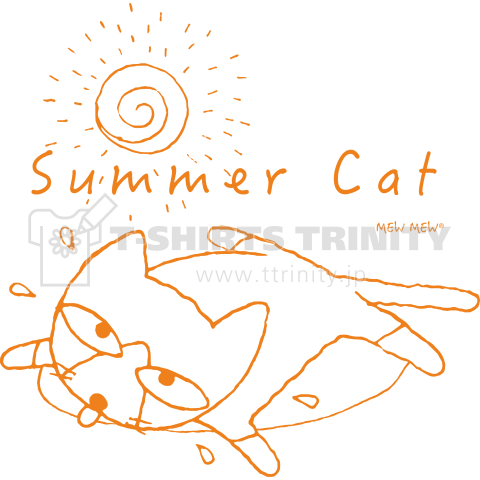 夏猫 -summer cat- (線画)