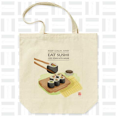 KEEP CALM AND EAT SUSHI, COOL DOWN WITH WASABI. © 2018 Shoichi Design T-SHIRTS