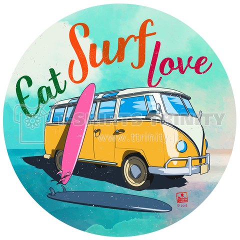 Eat Surf Love © 2018 Shoichi Design T-SHIRTS