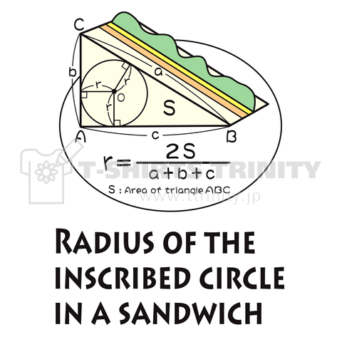 サンドイッチにおける内接円の半径の求め方