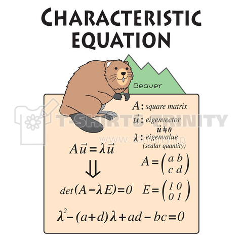 2×2の正方行列の固有方程式とビーバーちゃん