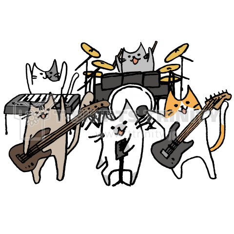 バンドねこライブ デザインtシャツ通販 Tシャツトリニティ