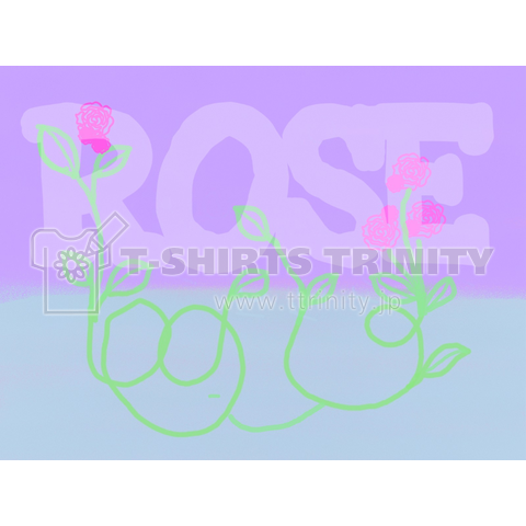 Rose パステル紫 デザインtシャツ通販 Tシャツトリニティ