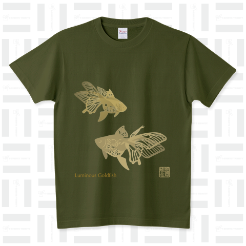 Luminous Goldfish 蝶翅尾琉金 スタンダードTシャツ(5.6オンス)