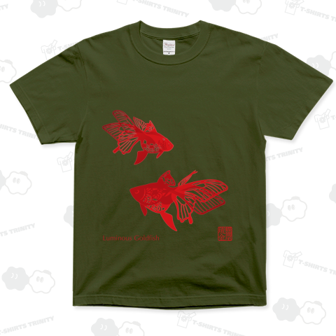 蝶翅尾琉金 Luminous Goldfish スーパーヘビーTシャツ(7.4オンス)