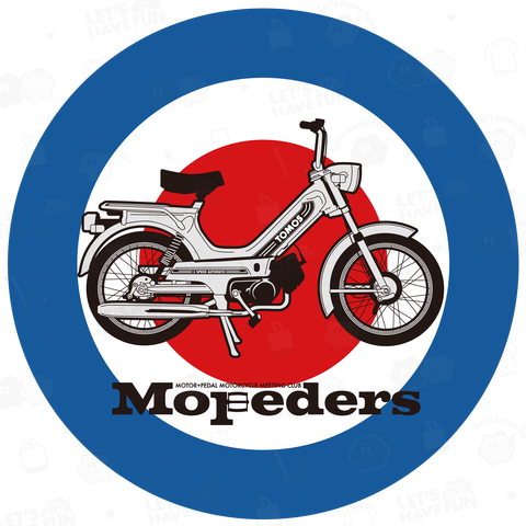 Mopedersロゴ PIAGGIO TOMOS CLASSIC2 バックプリント