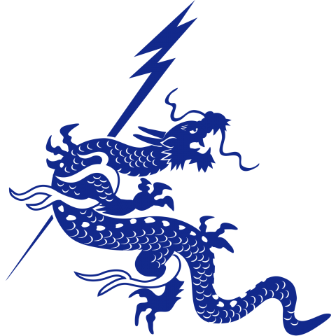 青龍ドラゴン 雷鳴 雷光 Blue Dragon デザインtシャツ通販 Tシャツトリニティ