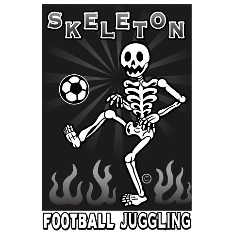 骸骨(ガイコツ)ドクロ・サッカー・スカル・スケルトン・ リフティング football