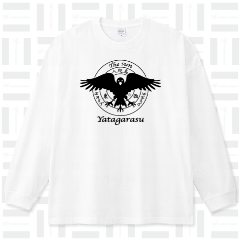 ヤタガラス・太陽の化身・八咫烏（ロングTシャツ）|デザインTシャツ 