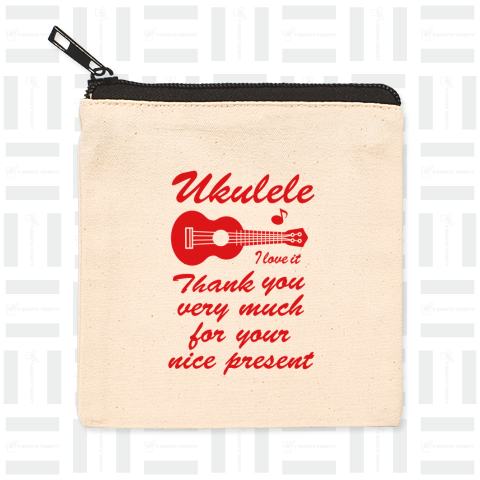 ウクレレ UKULELE 赤 文字 デザイン・楽器・弦楽器・ギター・アイテム・グッズ・イラスト・ハワイアン・アロハ・フラダンス