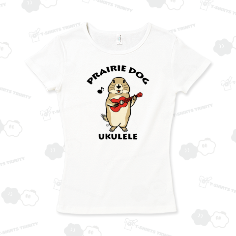 プレーリードッグ(prairie dog)ウクレレ・UKULELE・楽器・アイテム・プレーリードッグ Tシャツ グッズ・小動物・ペット・カワイイ・オリジナル(C)