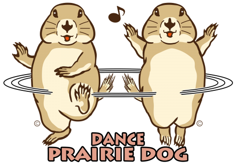 プレーリードッグ ダンス Prairie Dog プレーリー イラスト グッズ アイテム 小動物 ペット アニマル カワイイ オリジナル C デザインtシャツ通販 Tシャツトリニティ