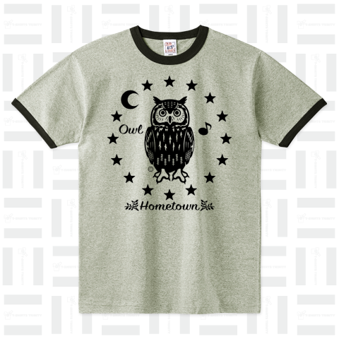 フクロウ・グッズ・ワシミミズク・イラスト・デザイン・OWL・フクロウグッズ・アラルアウル・鳥・かわいい・Tシャツ・トートバック・鳥類・知恵の象徴・不苦労・森・星・夜・オリジナル(C)