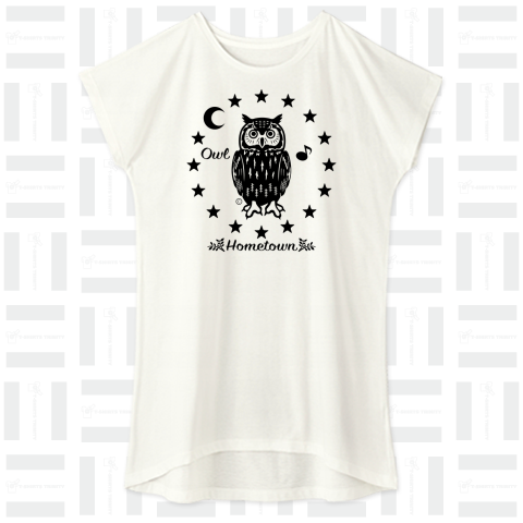 フクロウ・グッズ・ワシミミズク・イラスト・デザイン・OWL・フクロウグッズ・アラルアウル・鳥・かわいい・Tシャツ・トートバック・鳥類・知恵の象徴・不苦労・森・星・夜・オリジナル(C)