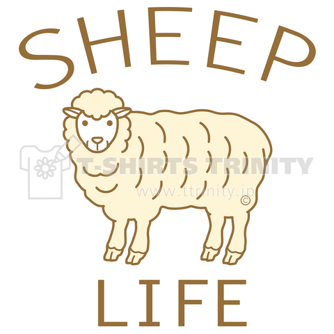 羊 ひつじ 全体 羊ライフ イラスト デザイン ひつじグッズ 羊グッツ 動物 アニマル かわいい Sheep Tシャツ トートバック 羊 未 オリジナル作品 C デザインtシャツ通販 Tシャツトリニティ