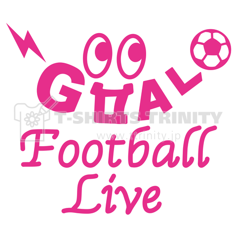 サッカー・GOAL・ピンク・目玉・FOOTBALL・サッカーボール・代表・ゴール坊や・キャラクター・サッカー魂・サッカー部・サッカー女子・サッカーファッション・かわいい・かっこいい・楽しい・おもしろい