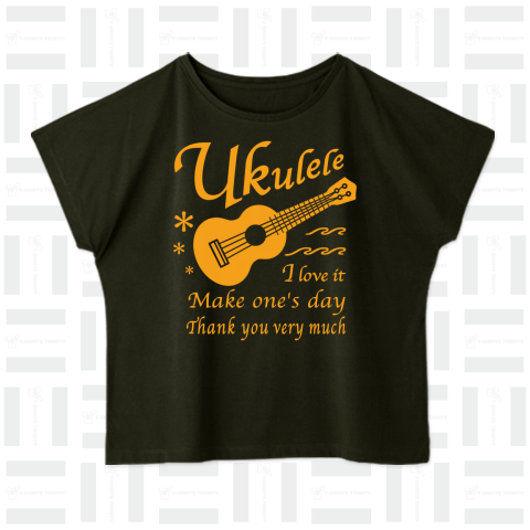 ウクレレ・UKULELE・楽器・音楽・Tシャツ・ウクレレアイテム・グッズ・デザイン・イラスト・ハワイアン・ミュージック・ウクレレスタイル・陽気・楽しい・常夏・趣味・ギター・ライフスタイル・黄