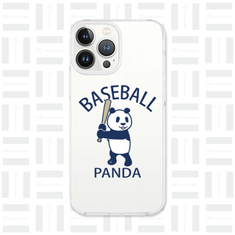 パンダ野球・ベースボール・BASEBALL・デザイン・動物・イラスト・スポーツ・PANDA・ホームラン・オリジナル(C)