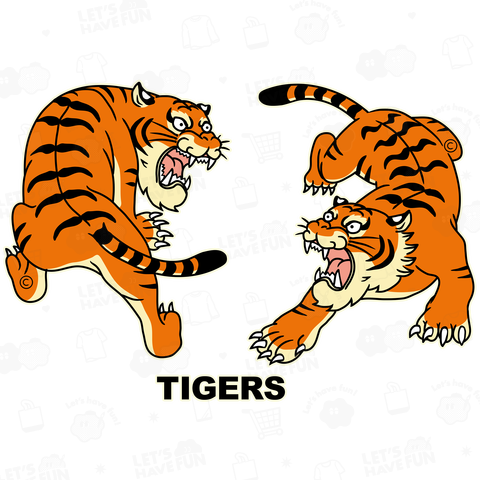 虎寅(とらとら)図・決戦・タイガー・TIGER・寅・イラスト・動物・干支・オリジナル(C)