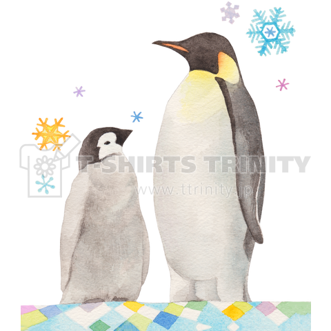 ペンギンの親子 デザインtシャツ通販 Tシャツトリニティ