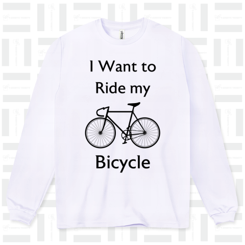 I Want to Ride my Bicycle【ロゴ&文字Text kgs】