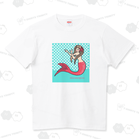 マーメイド 水玉 ハイクオリティーTシャツ(5.6オンス)