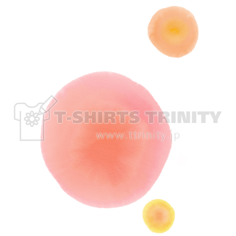 オレンジ グレープフルーツの水彩ドット柄 デザインtシャツ通販 Tシャツトリニティ