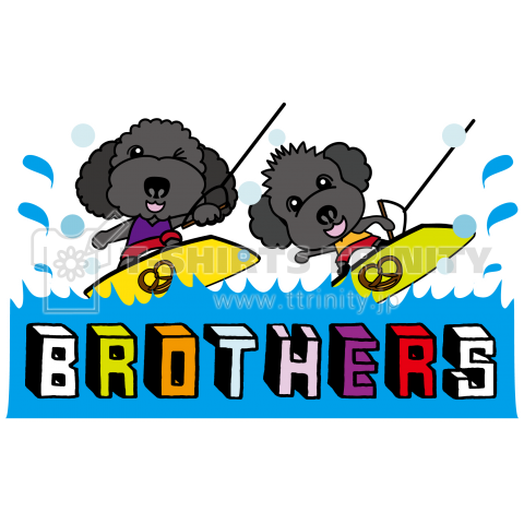 ウェイクボード!トイプードルBROTHERS