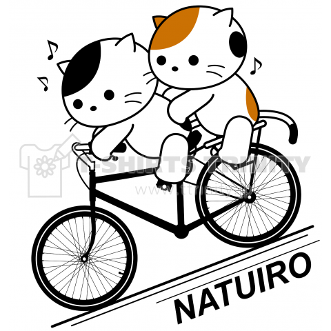 夏色の季節と自転車猫