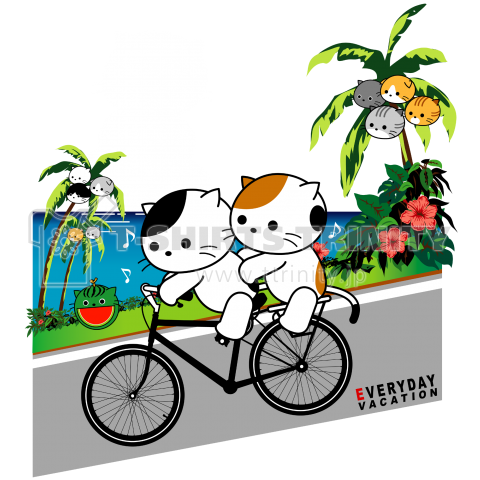 猫は毎日バケーション(夏色自転車)