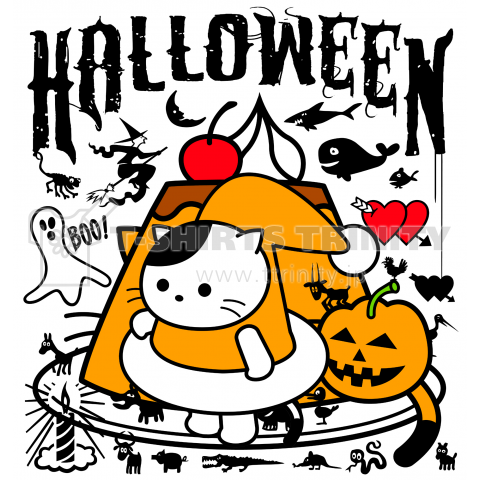 ハロウィンパーティーの猫