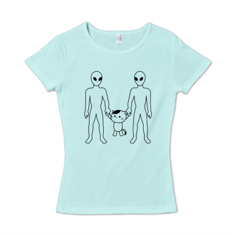 宇宙人に捕まった猫 デザインtシャツ通販 Tシャツトリニティ