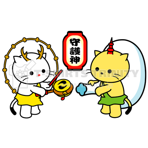 「守護神」風神猫と雷神猫