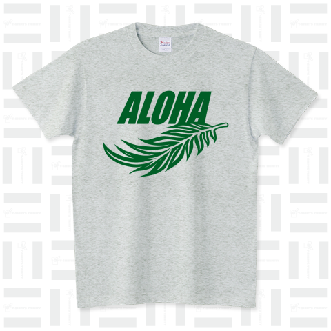 ALOHAとヤシの葉(緑)