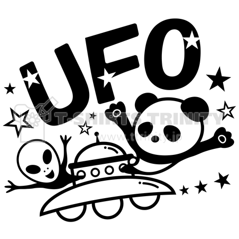 UFOに乗ったパンダ