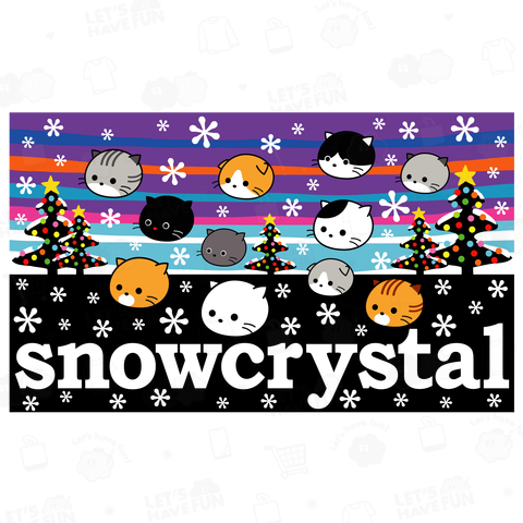 「雪の結晶」猫の雪