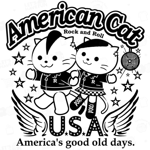 古き良き時代のアメリカ猫「ロックとロール」night