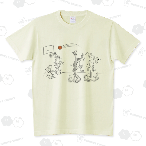 鳥獣戯画バスケ スタンダードTシャツ(5.6オンス)