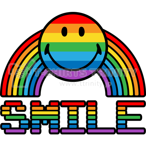Smile スマイルレインボー デザインtシャツ通販 Tシャツトリニティ