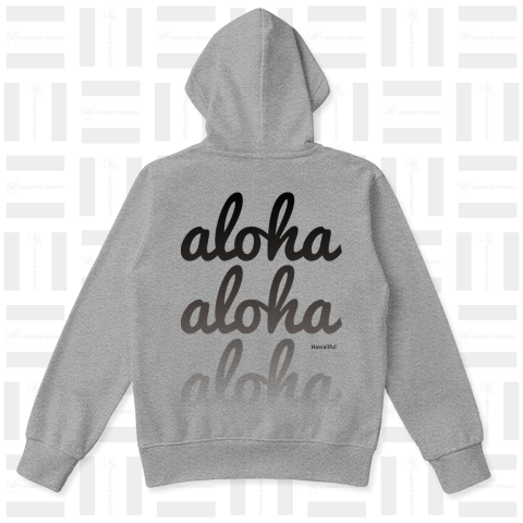 バックプリント モノクローム aloha aloha aloha 009 ハワイTシャツ