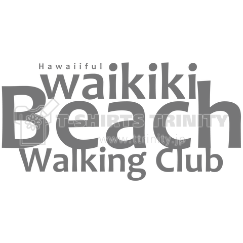 Waikiki Beach Walking Club モノクローム 028