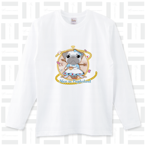 [ゆるキャラ]パグパグアリス ロングTシャツ(5.6オンス)