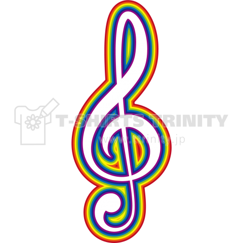 Rainbow Treble Clef