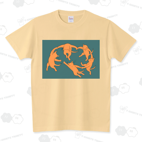 猫のダンス スタンダードTシャツ(5.6オンス)